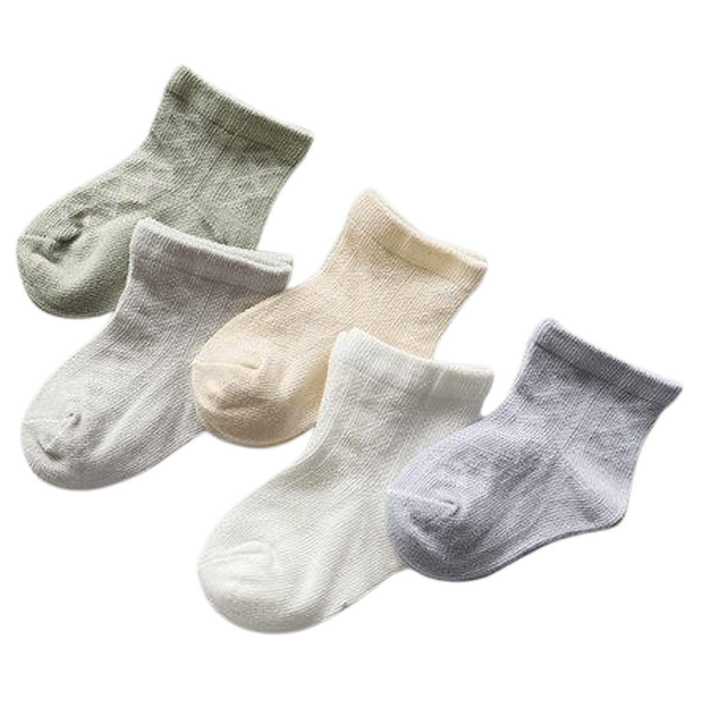 Ventilerende babysokjes 5-pack ruitjes