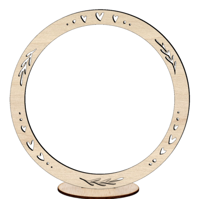 Houten ring met naam sier gratis standaard