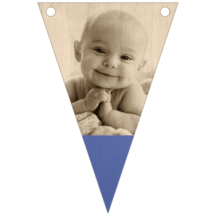Babyfoto naamslinger met punt Gratis koord
