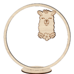 Naamcirkel in hout alpaca in diverse kleuren – Image 2