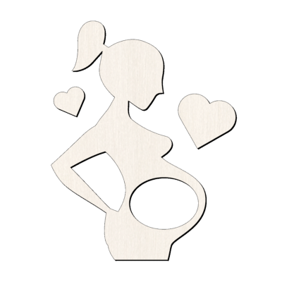 Wij zijn zwanger geboortebord hout neutraal 1