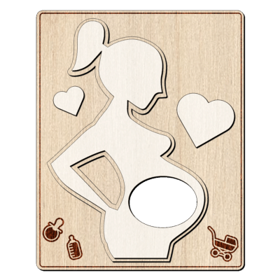 Wij zijn zwanger geboortebord hout4