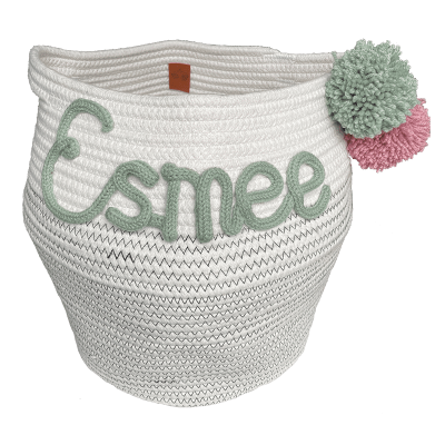 Katoenen mand met naam