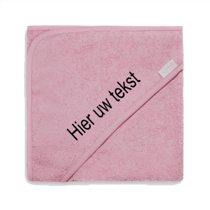 Badcape Uni Line Roze optie met naam
