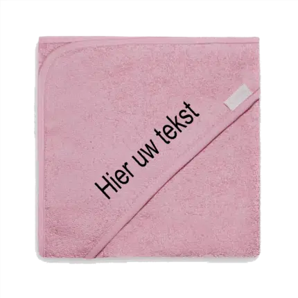 Badcape Uni Line Roze optie met naam