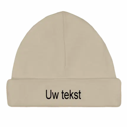 Funnies mutsje Cream 50-56 optie met naam