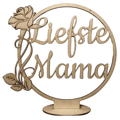 Houten naamhoepel met klaproos