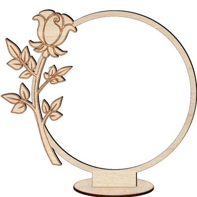 Tekst cirkel met roos