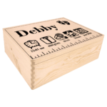 Natuurlijk houten babyborn kist met naam klein