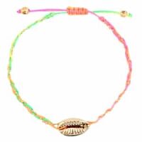 Trendy Armband Schelp Rainbow Gold