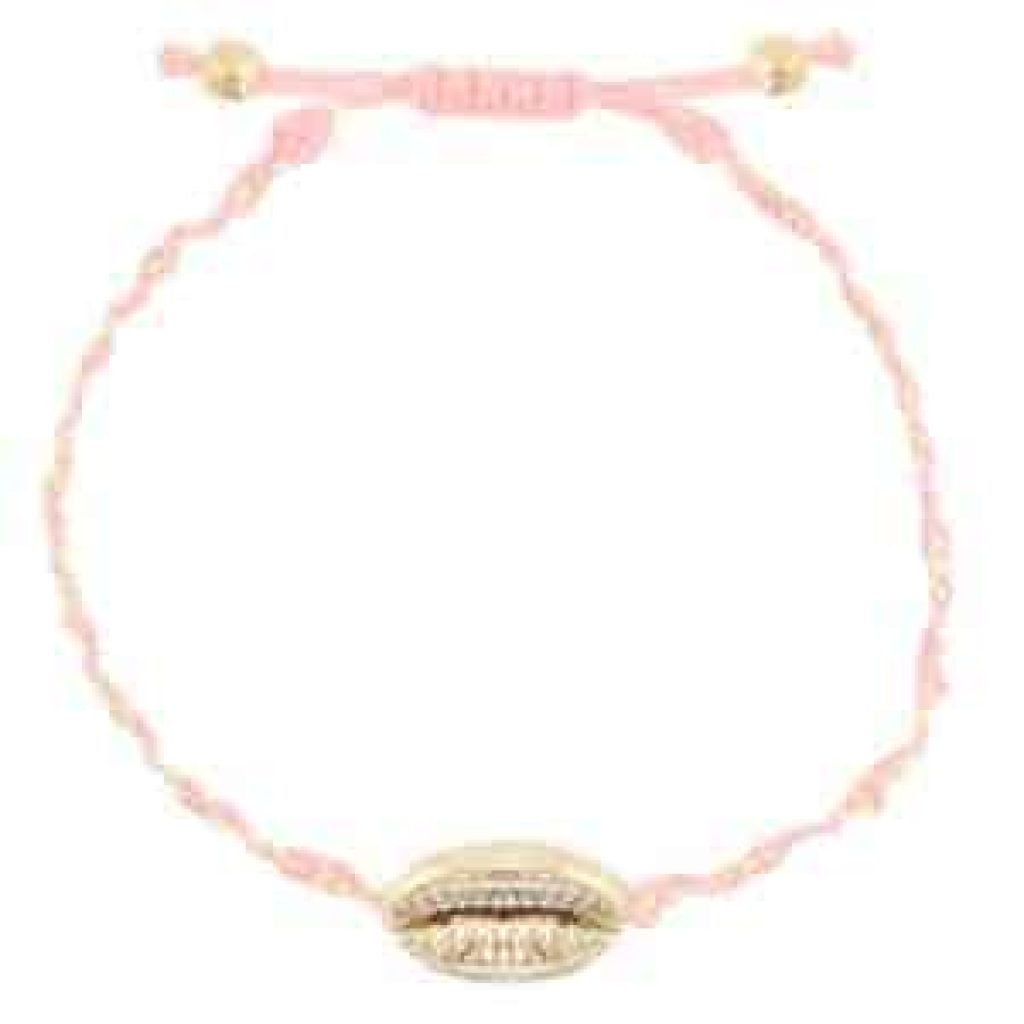 Trendy armband schelp roze goud