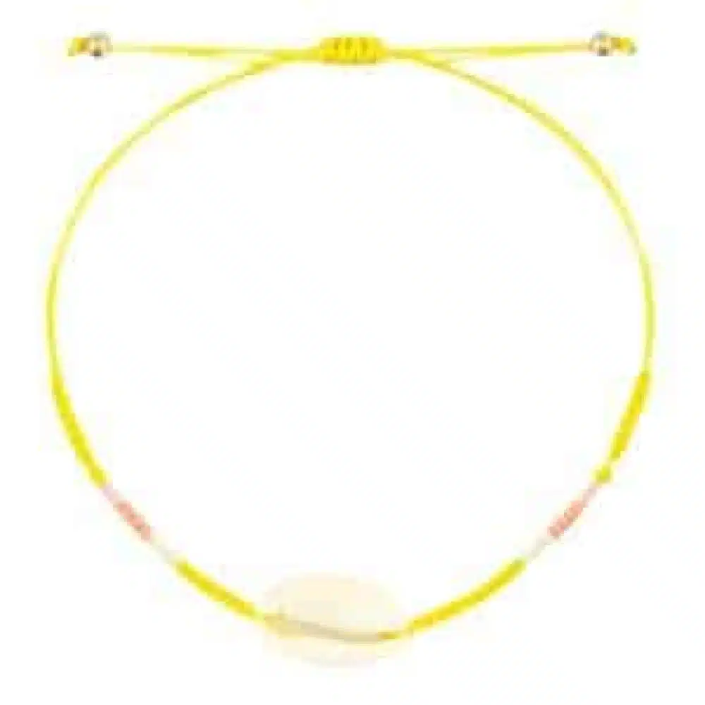 Trendy armband schelp sunflower geel