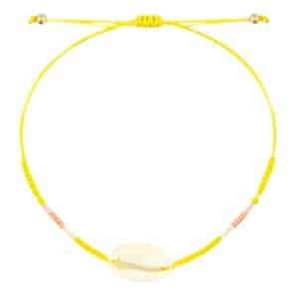 Trendy armband schelp sunflower geel