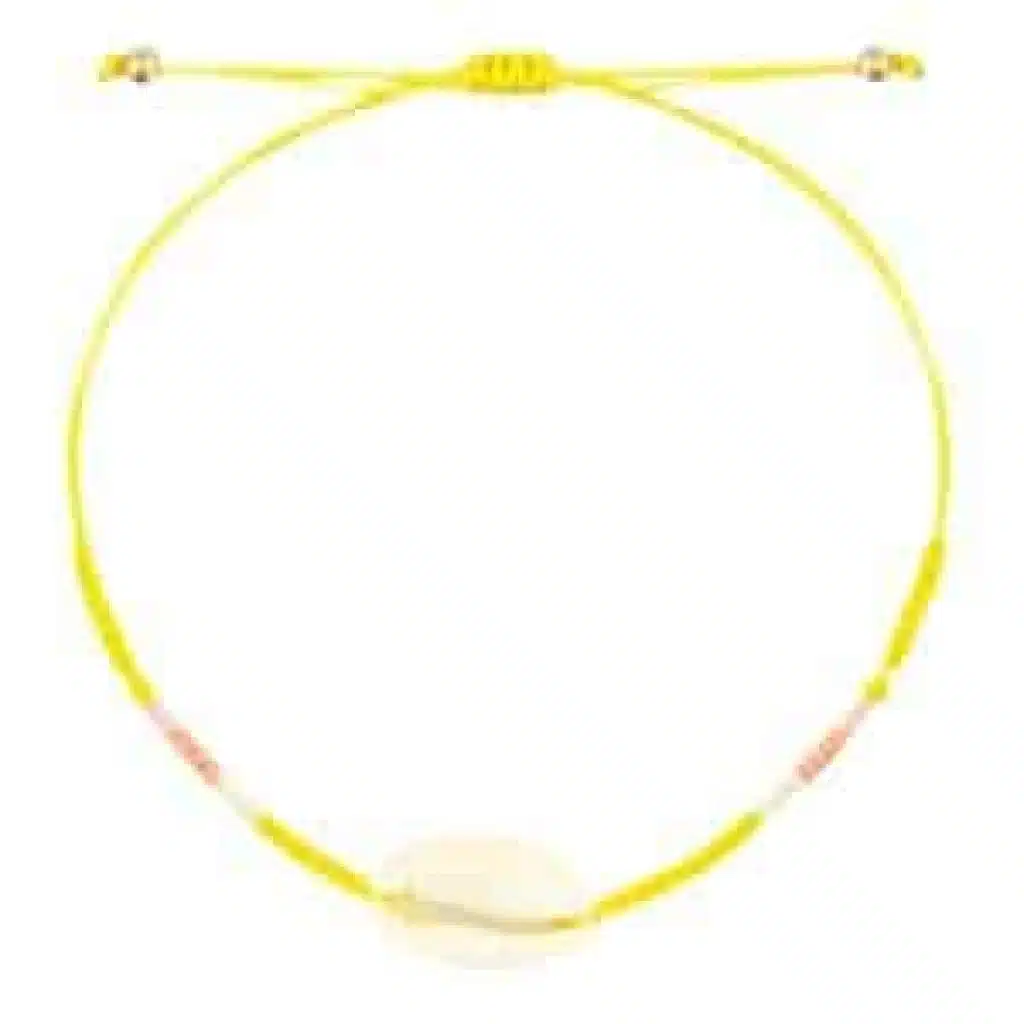 Trendy armband schelp sunflower geel