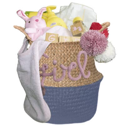 Kraam mand voor een meisje Zon provence blauw