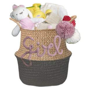 Kraammand voor een meisje Lief antraciet 5 Kraammand voor een meisje Lief antraciet