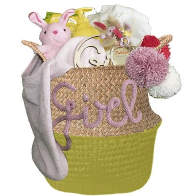 Kraampakket voor een meisje Liefde geel