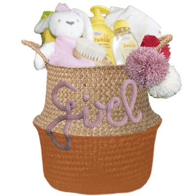 Kraammand voor een meisje Zonnestraal diep oranje