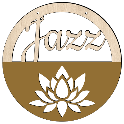 Houten lotus hoepel met naam muis goud