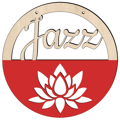 Houten lotus hoepel met naam muis lipstick rood