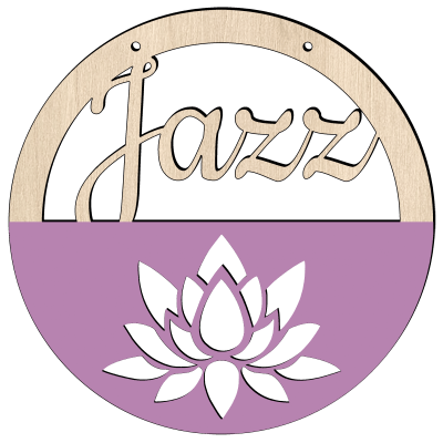 Houten lotus hoepel met naam muis roze