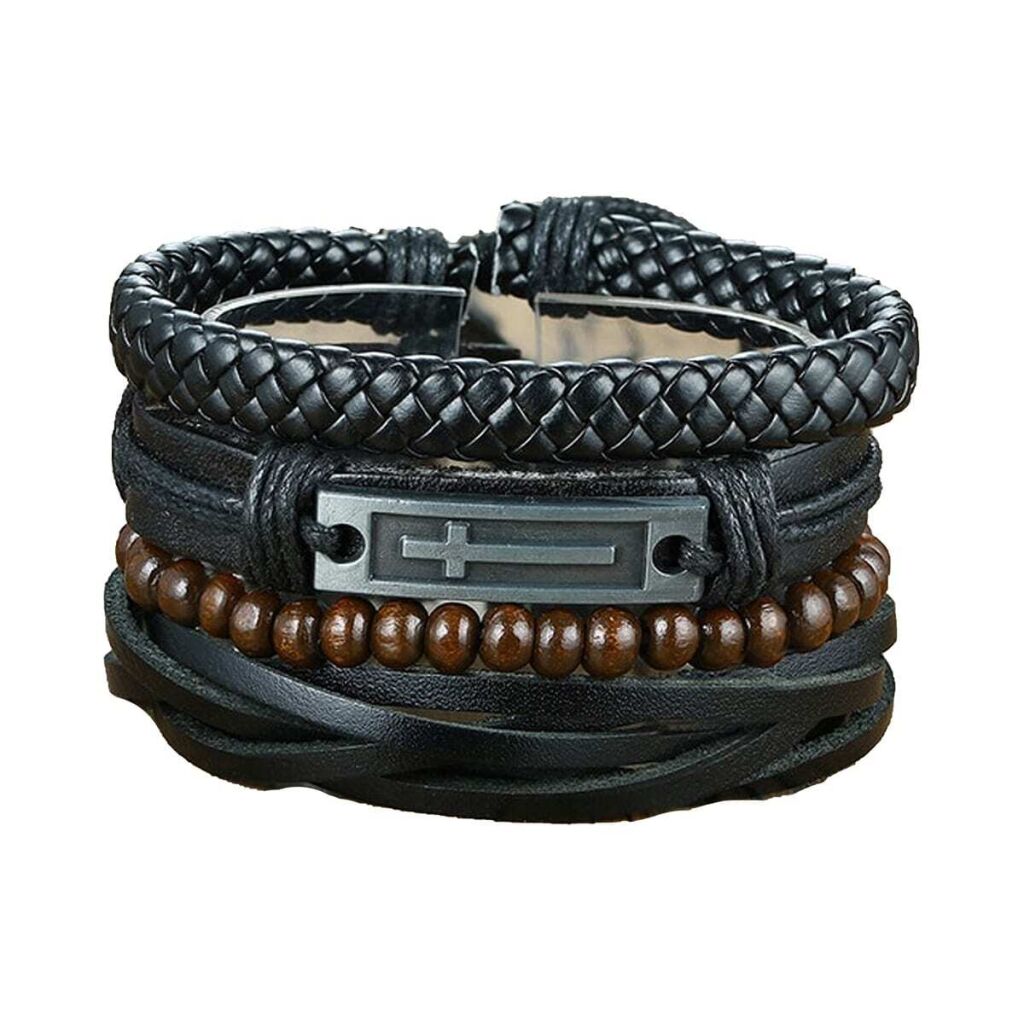 Leren armband vintage geloof