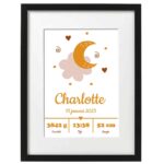 Geboorte poster gepersonaliseerd maan – Image 3
