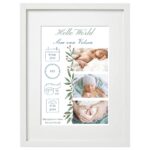 Geboorte print fotolijst met baby foto jongen - Imagen 5