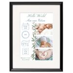 Geboorte print fotolijst met baby foto jongen - Imagen 3