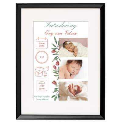 Geboortelijst met foto meisje 4