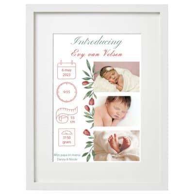 Geboortelijst met foto meisje