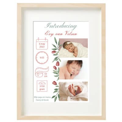 Geboortelijst met foto meisje 5