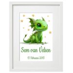 Geboorte print dino geboorte lijst met stats - Afbeelding 4