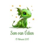 Geboorte print dino geboorte lijst met stats - Afbeelding 7