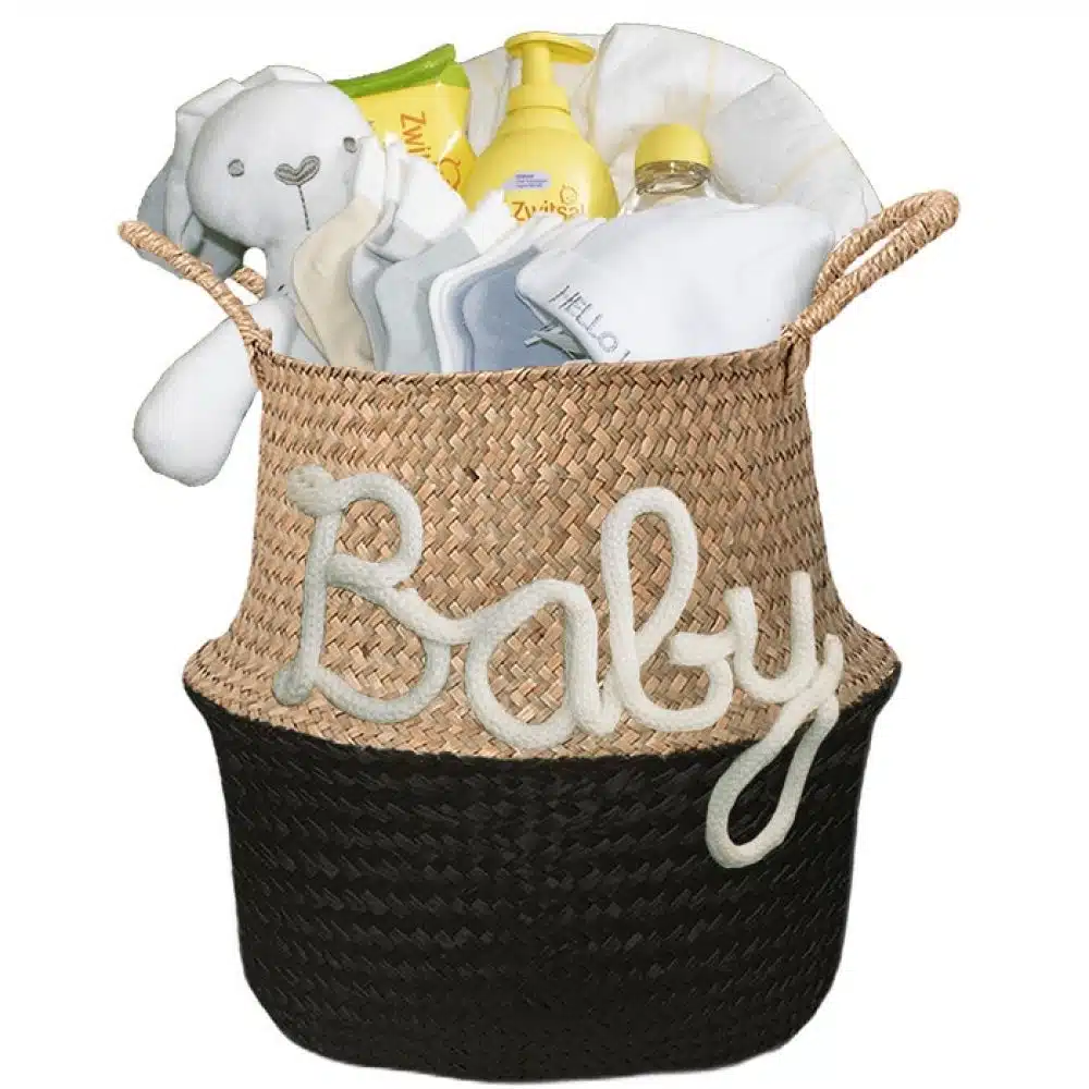 Kraam cadeau mand babygift neutraal met naam - Imagen 16