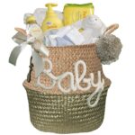 Kraam cadeau mand unisex neutraal met naam - Imagen 6