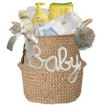 Kraam cadeau mand unisex neutraal met naam - Imagen 9