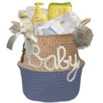 Kraam cadeau mand unisex neutraal met naam - Imagen 11