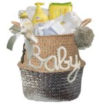 Kraam cadeau mand unisex neutraal met naam - Imagen 15