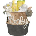 Kraam cadeau mand basic neutraal met naam – Image 2