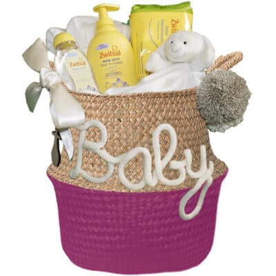 Gevulde kraammand neutraal Basic fusia