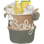 Kraam cadeau mand basic neutraal met naam – Image 10
