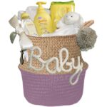 Kraam cadeau mand basic neutraal met naam – Image 12