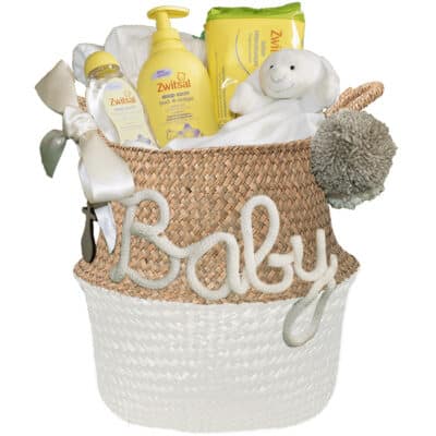 Gevulde kraammand neutraal Basic wit