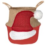 Cesta de sombreros de Navidad de hierba marina - Imagen 11