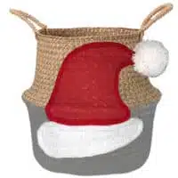 Gorro de Navidad cesta de hierba marina xxl