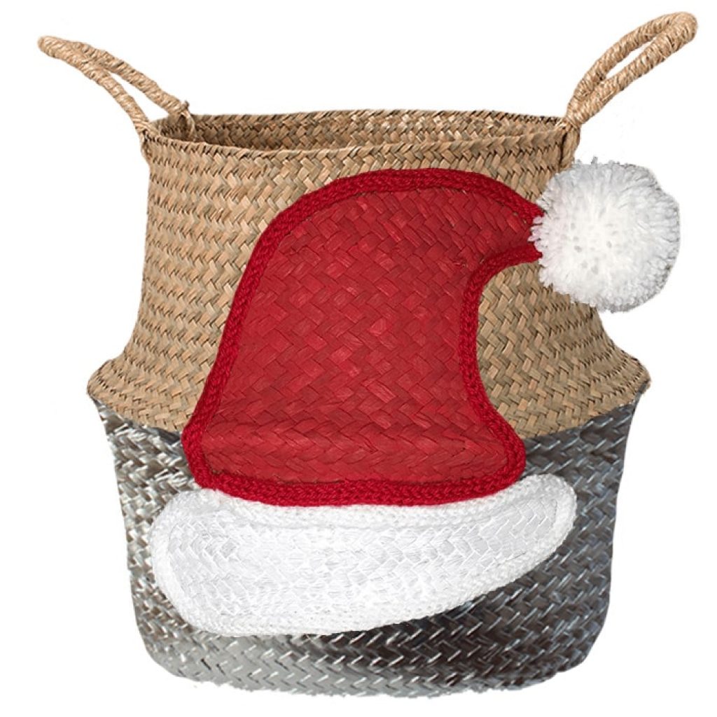 Kerstmuts mand van zeegras extra large