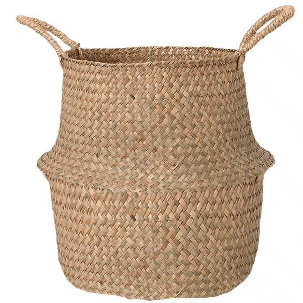 Cesta panza de hierba marina