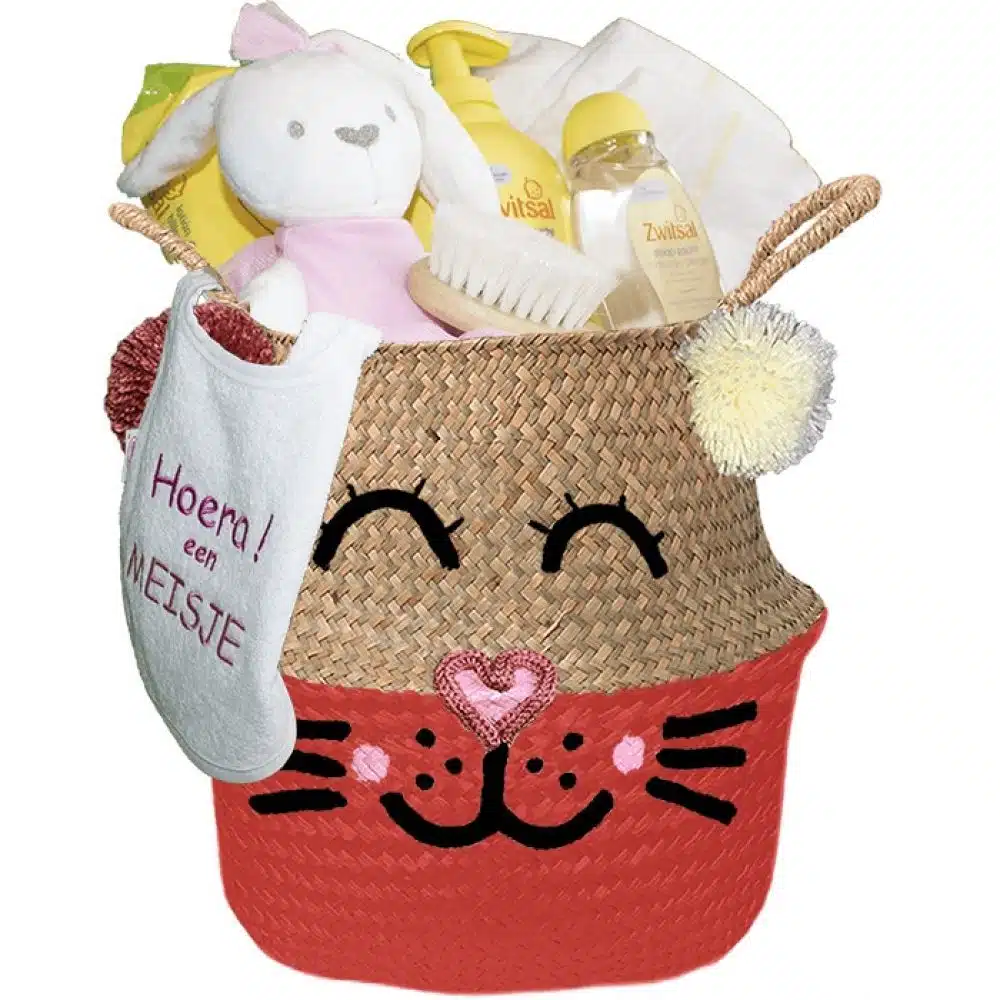 Konijntje cadeau regenboog meisje met naam lipstick rood