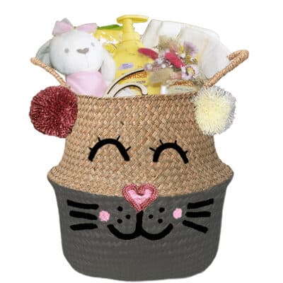 Konijntje geschenk sweet meisje met naam antraciet